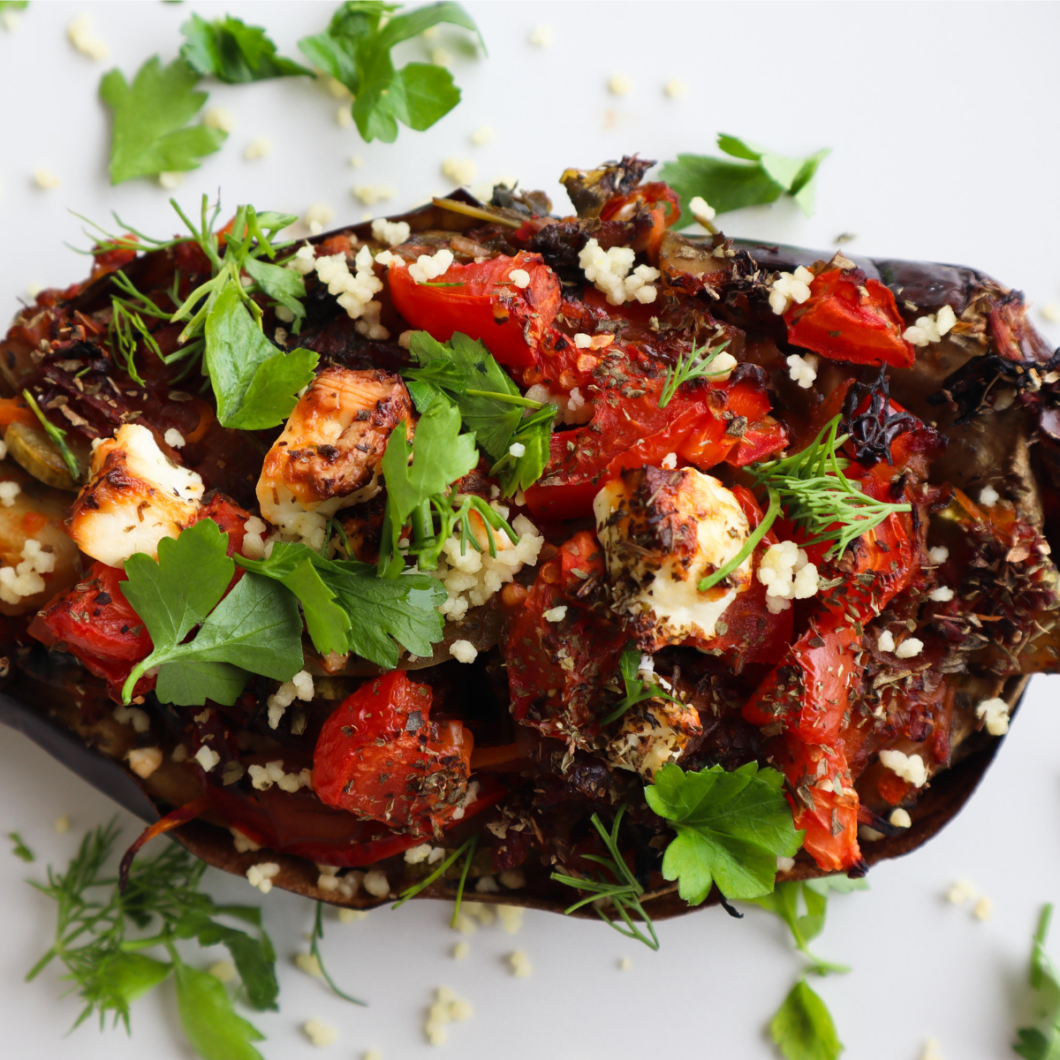 Mediterranean Stuffed Eggplants