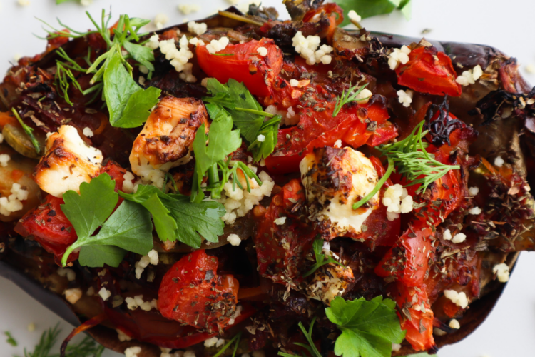 Mediterranean Stuffed Eggplants