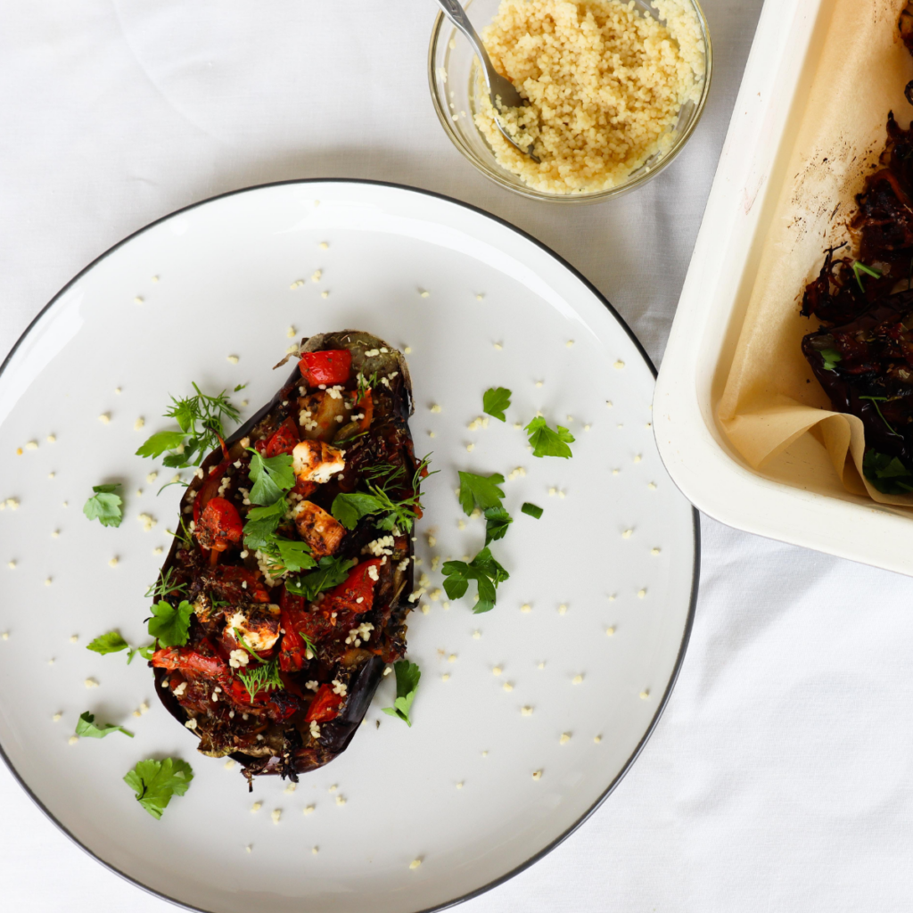 Baked Vegetable Stuffed Aubergine