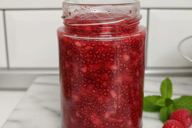 Homemade berry chia jam