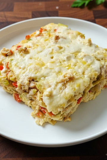 Cheesy Baked Eggs with Turkey and Vegetables