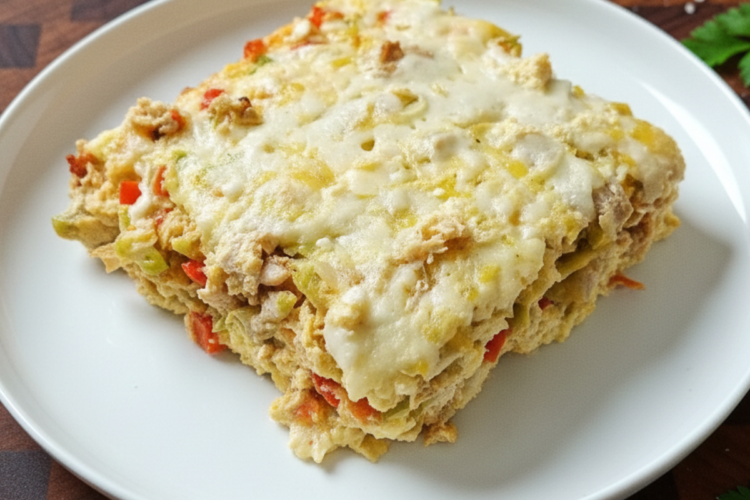 Cheesy Baked Eggs with Turkey and Vegetables