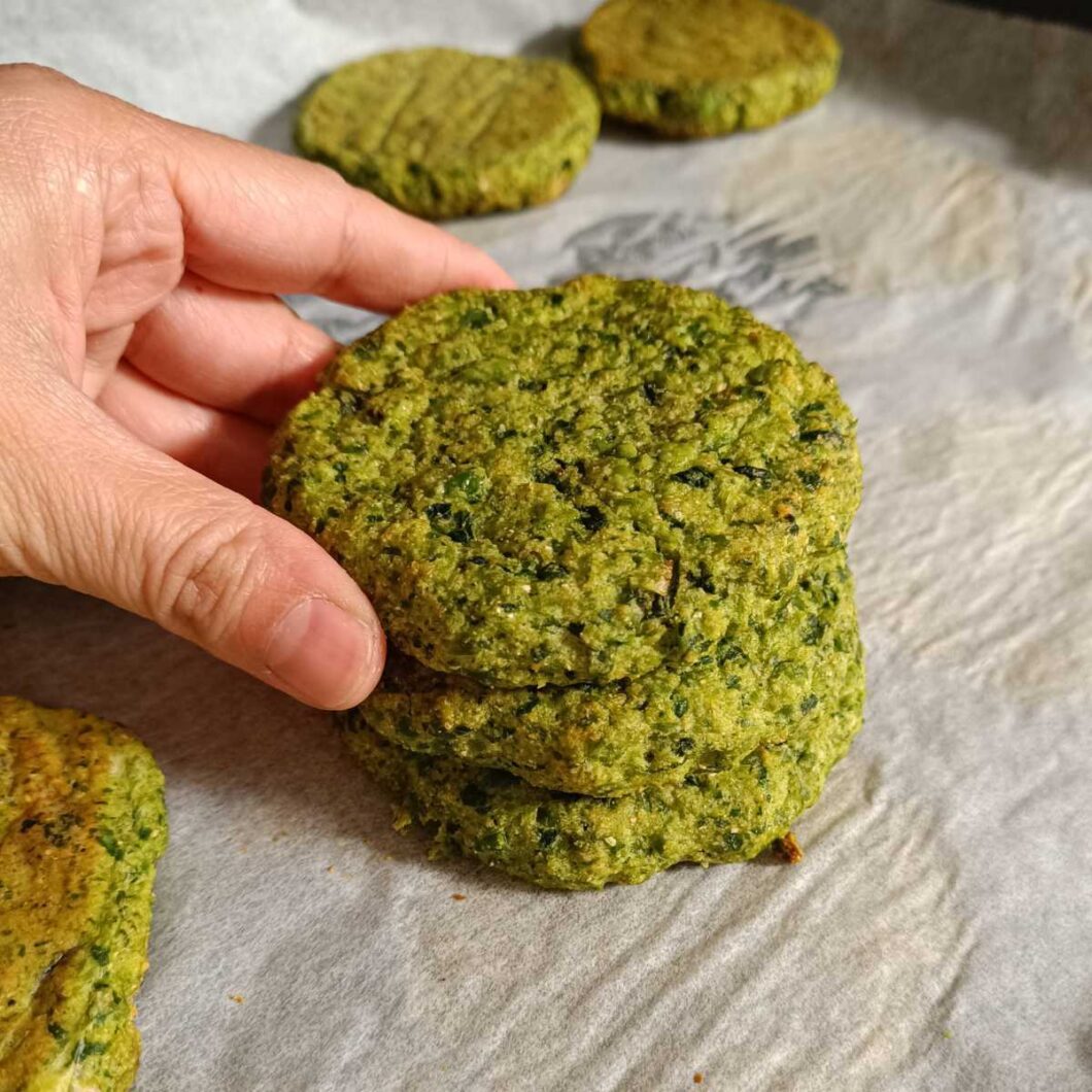 Easy Pea Fritters with Feta and Chickpea Flour