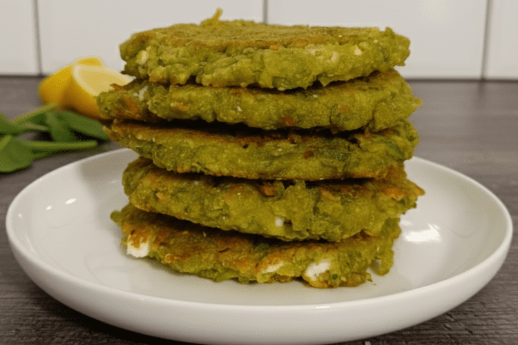 Easy Pea Fritters with Feta and Chickpea Flour