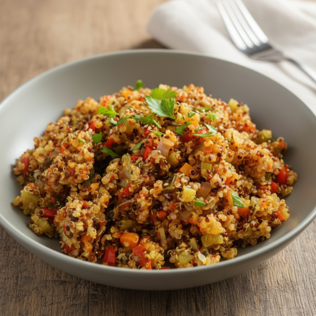Colourful Quinoa with Vegetables (13 Plant Points Power Bowl)