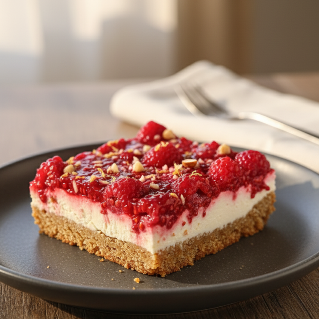 Healthy Raspberry Cheesecake (No Refined Sugar, Kid-Friendly Dessert)