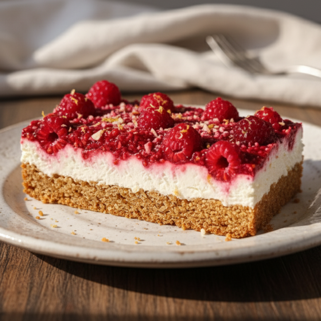 healthy raspberry cheesecake