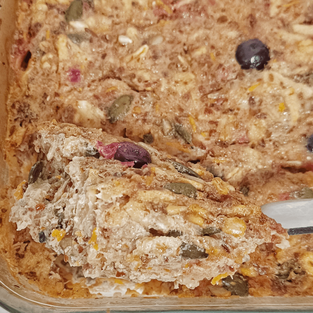 high fibre baked oats