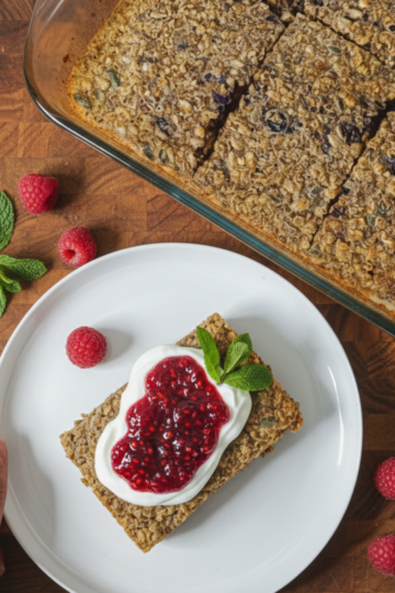 high fibre baked oats