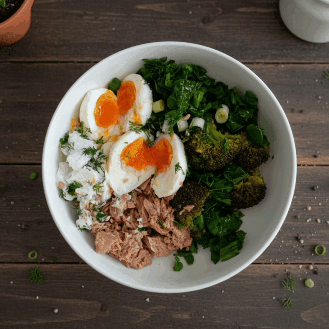 High-Protein Tuna and Egg Salad (32g+ Protein)