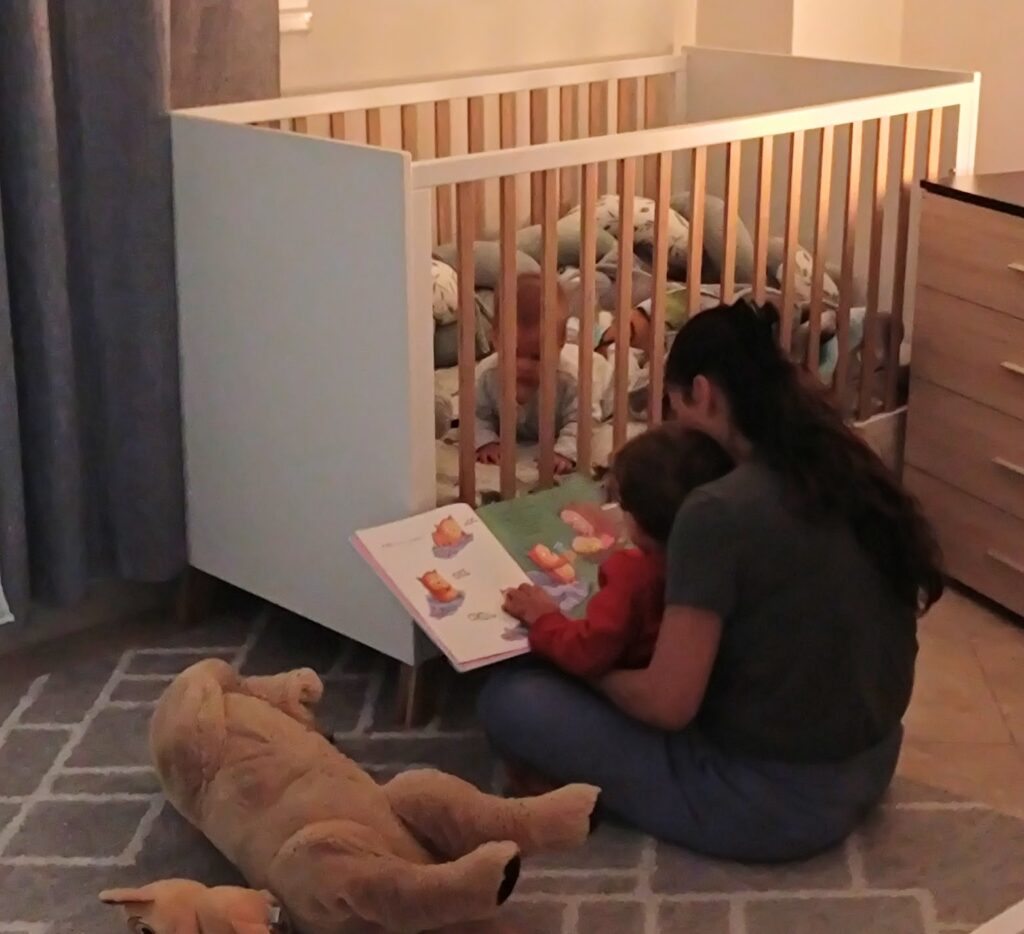 reading book to kids