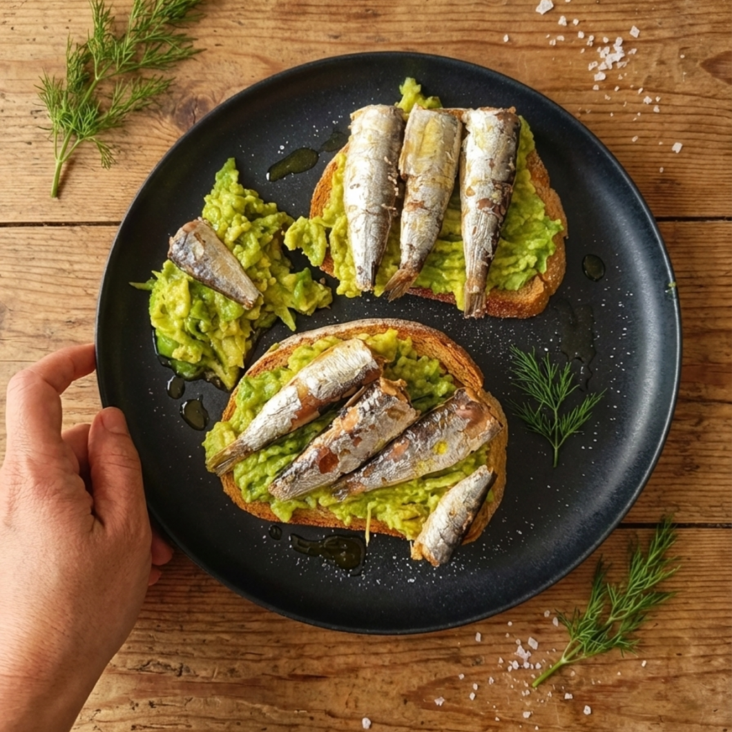 Lazy Sardine & Avocado Toast (5-Minute Nutrient Bomb)