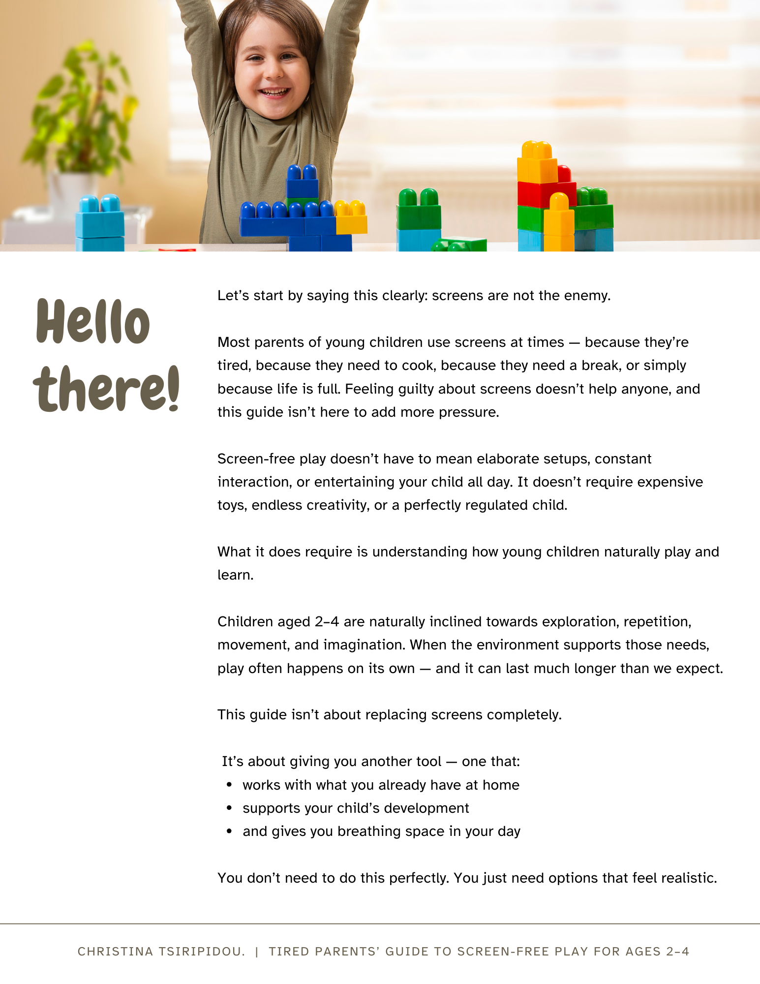 screen free guide - hello