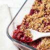 raspberry and cherry crumble