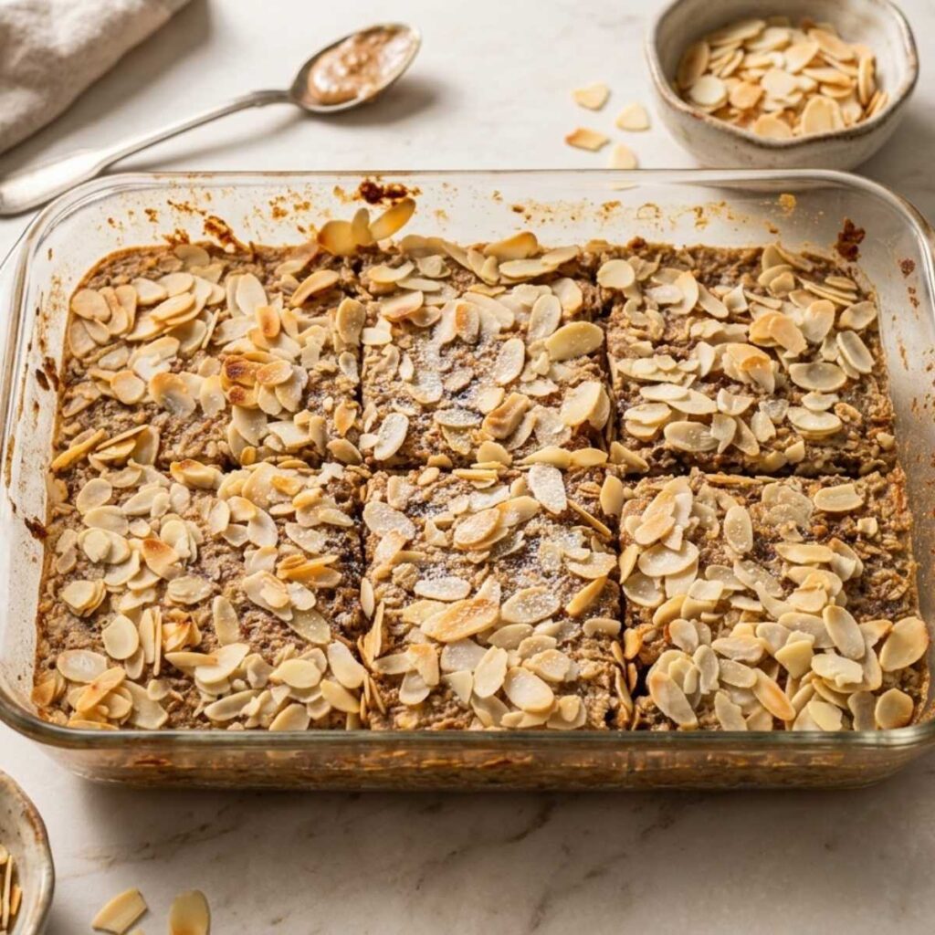 almond croissant baked oats