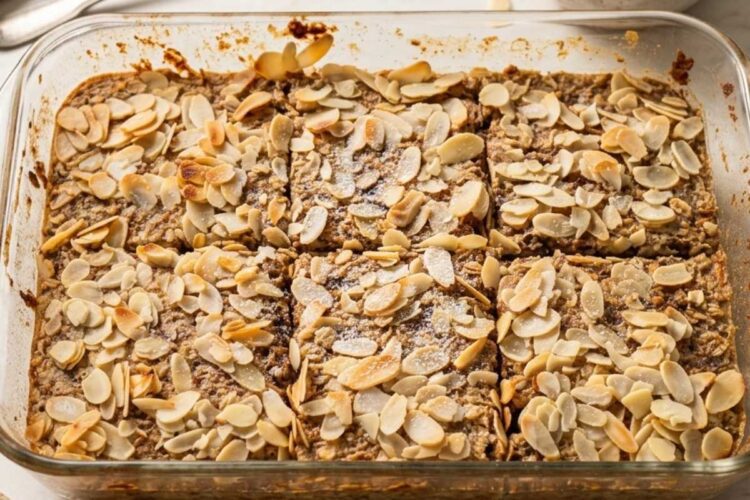 almond croissant baked oats
