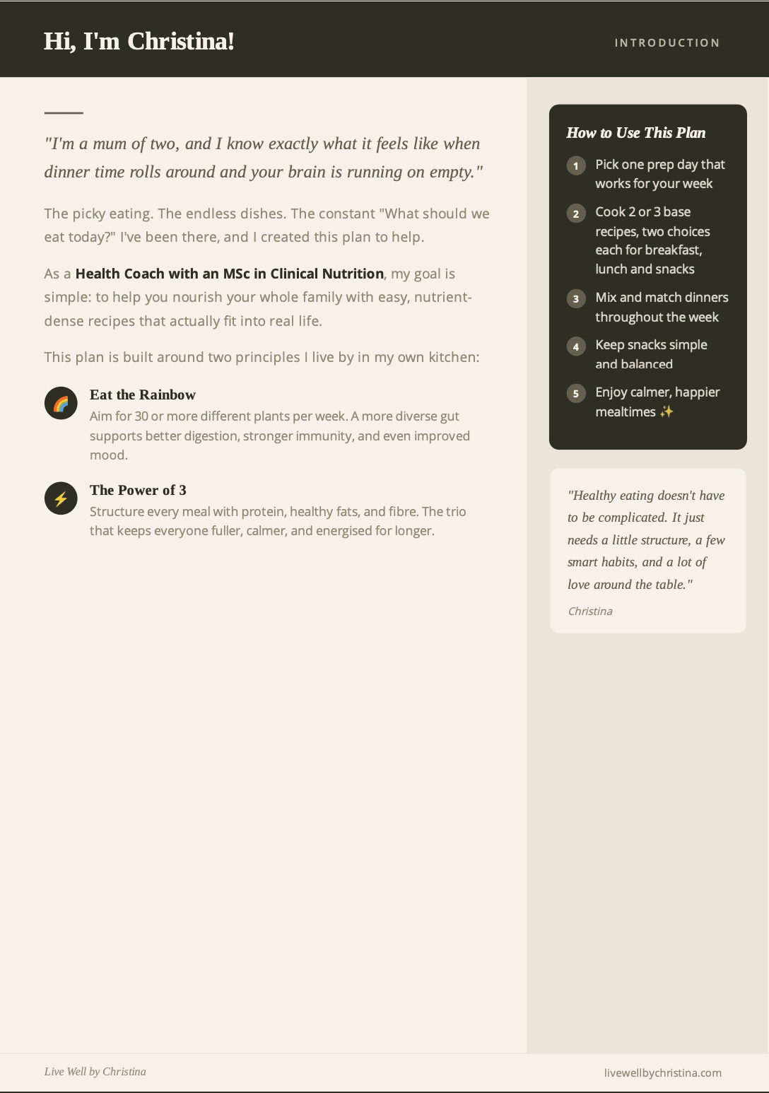the family nourish plan