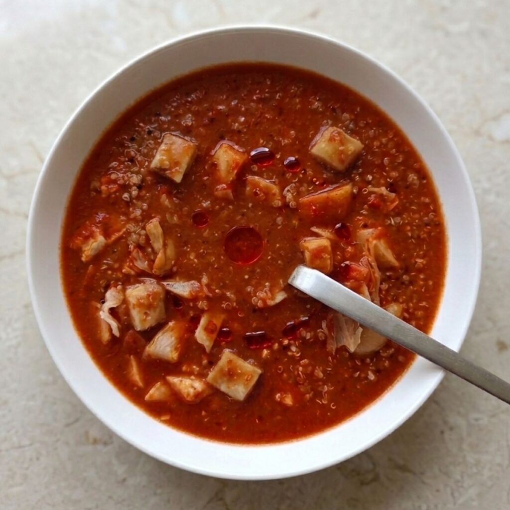 red pepper and carrot soup